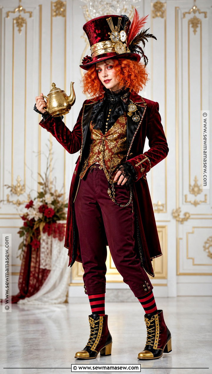 Red And Gold Mad Hatter Cosplay - 35 Mad Hatter Cosplay Ideas