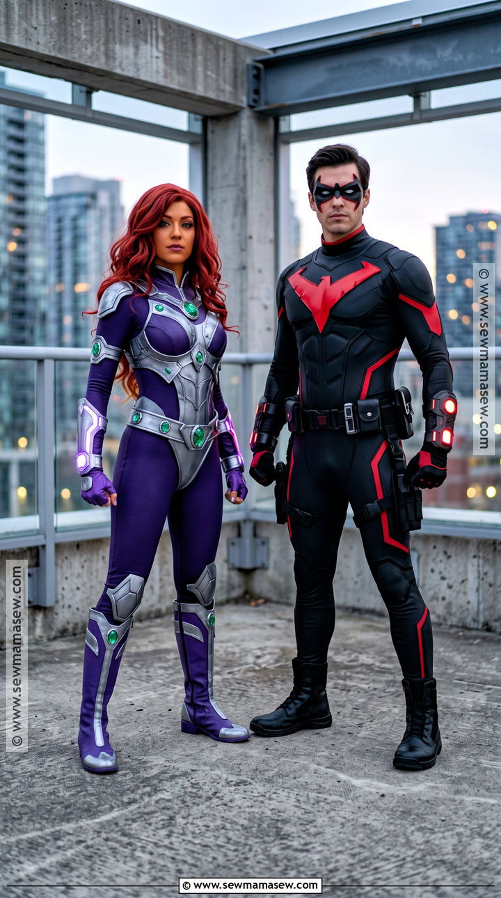 Red And Purple Starfire And Nightwing Costume - 35 starfire and nightwing costume ideas