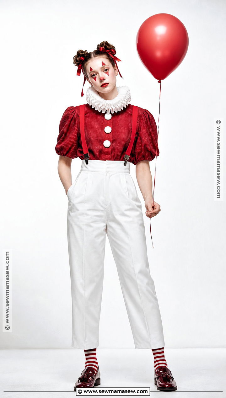 Red And White Clown Costume - 30 Clown Costume Aesthetic Ideas