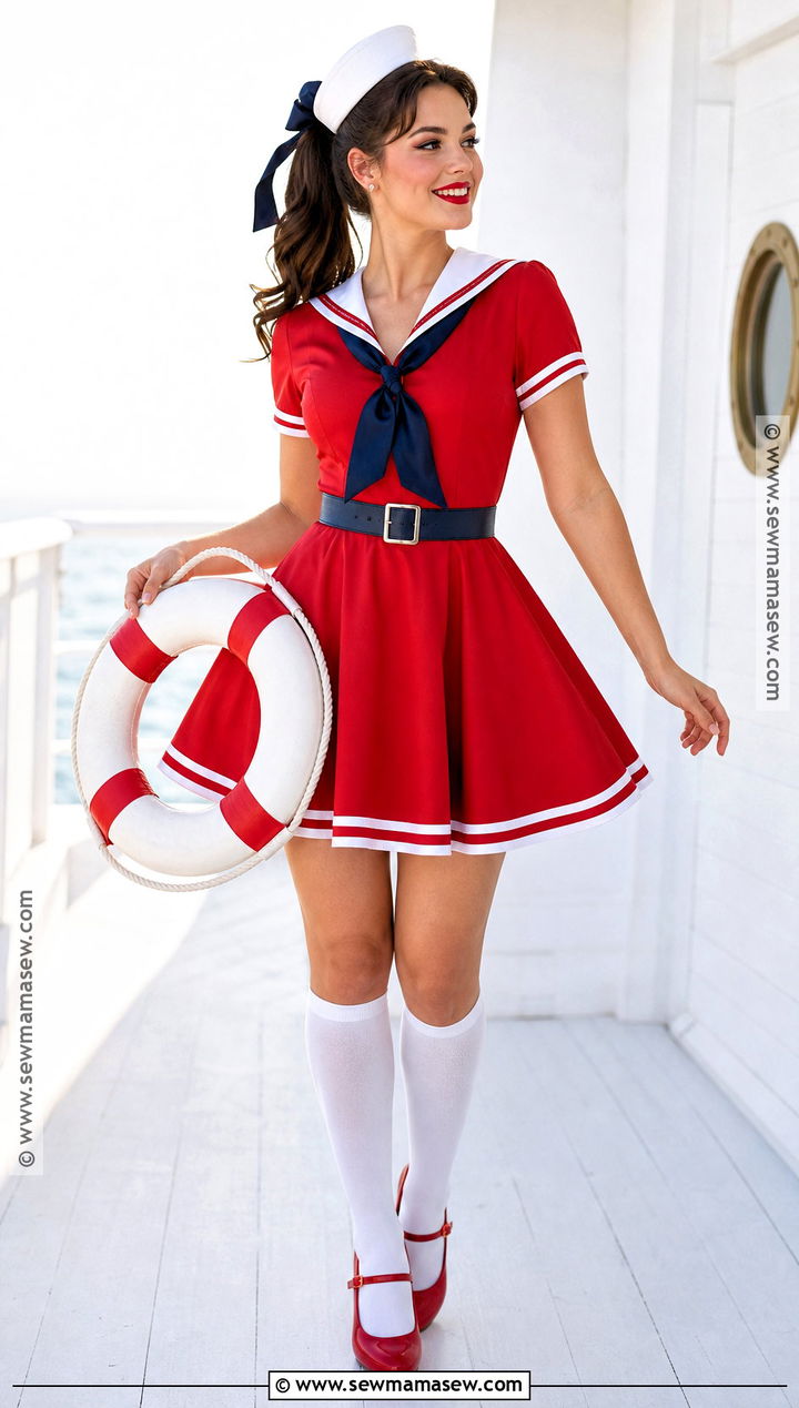 Red And White Sailor Costume - 40 sailor costume ideas for women