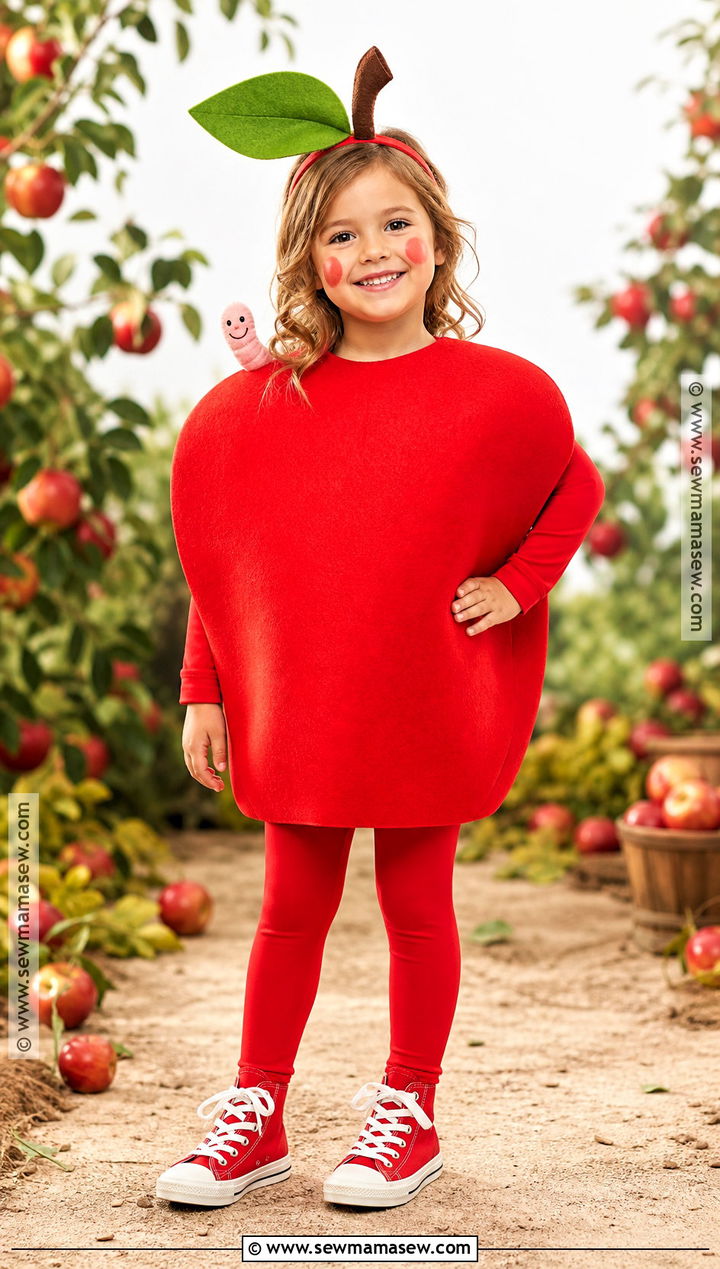 Red Apple Costume For Kids - 30 fruit costumes for kids