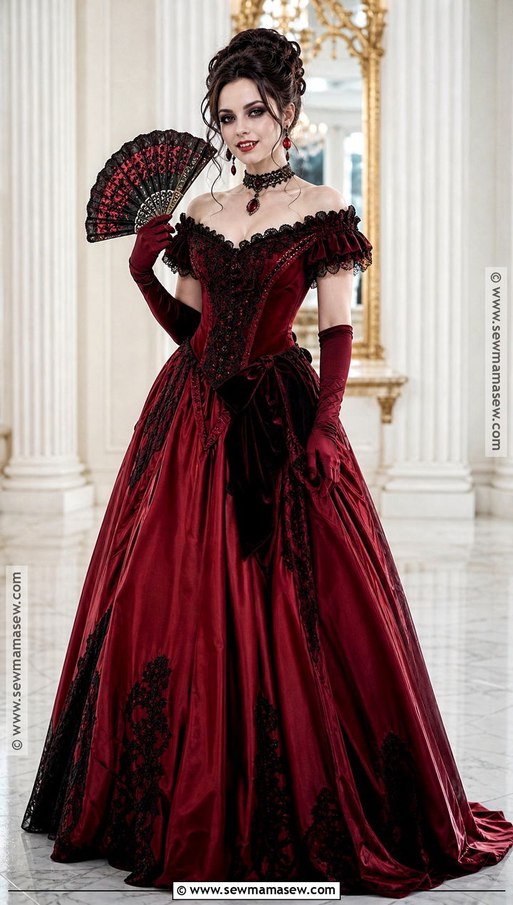 Red Ballroom Vampire Dress Costume - 35 red vampire dress ideas