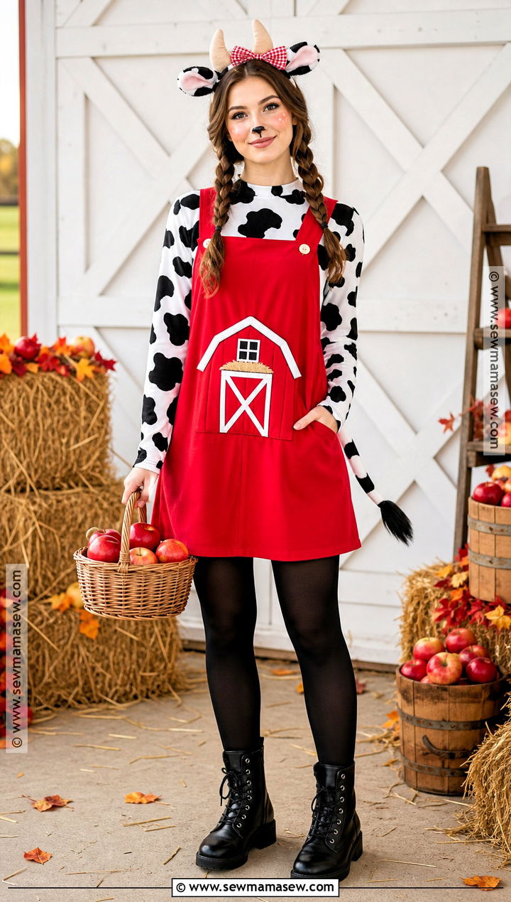 Red Barn Cow Costume - 30 Cow Costume Women's Ideas