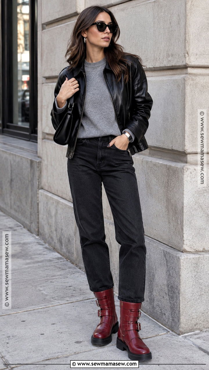 Red Biker Boots With Black Jeans - 15 red boots fall