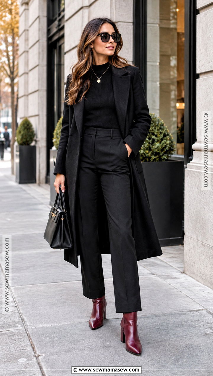 Red Boots With an All Black Outfit - 25 autumn boots