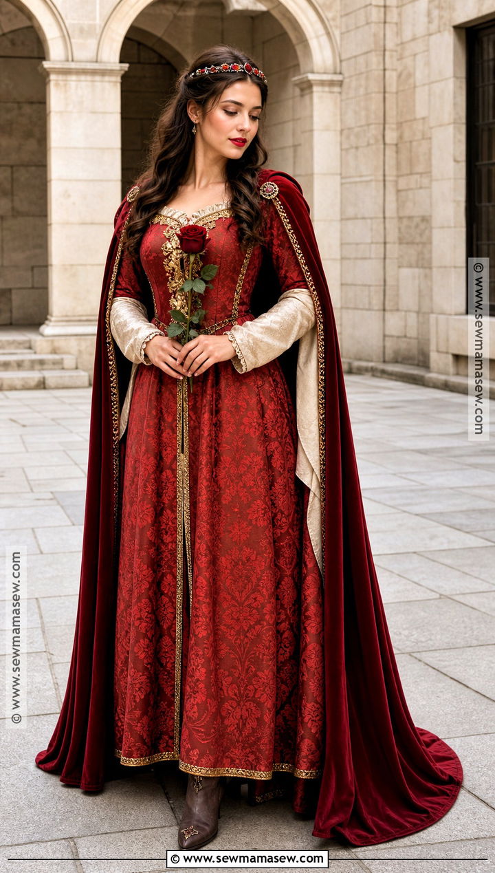Red Brocade Medieval Princess Costume - 35 medieval princess costume ideas
