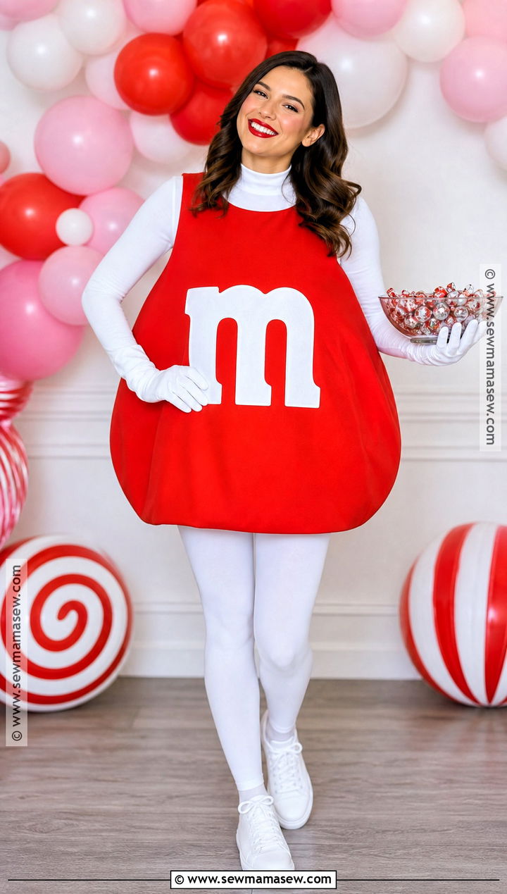 Red Candy Character Costume - 35 red dress halloween costume ideas