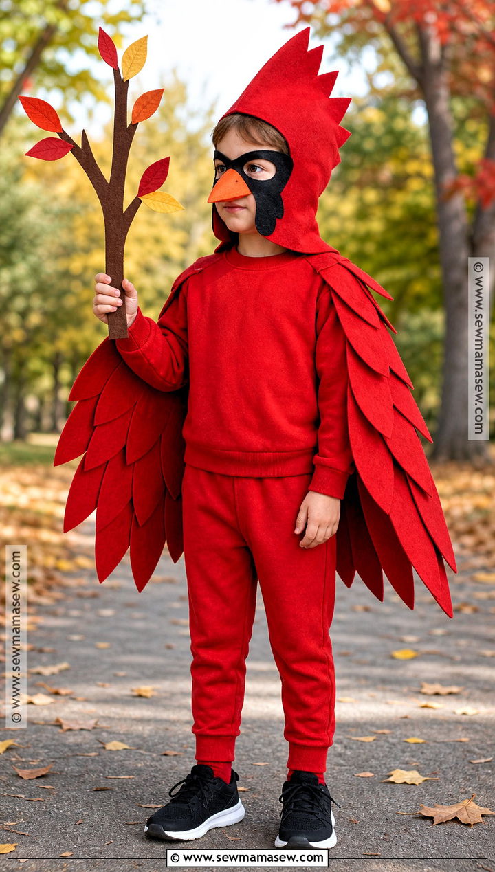 Red Cardinal Costume For Kids - 30 bird costume ideas for kids