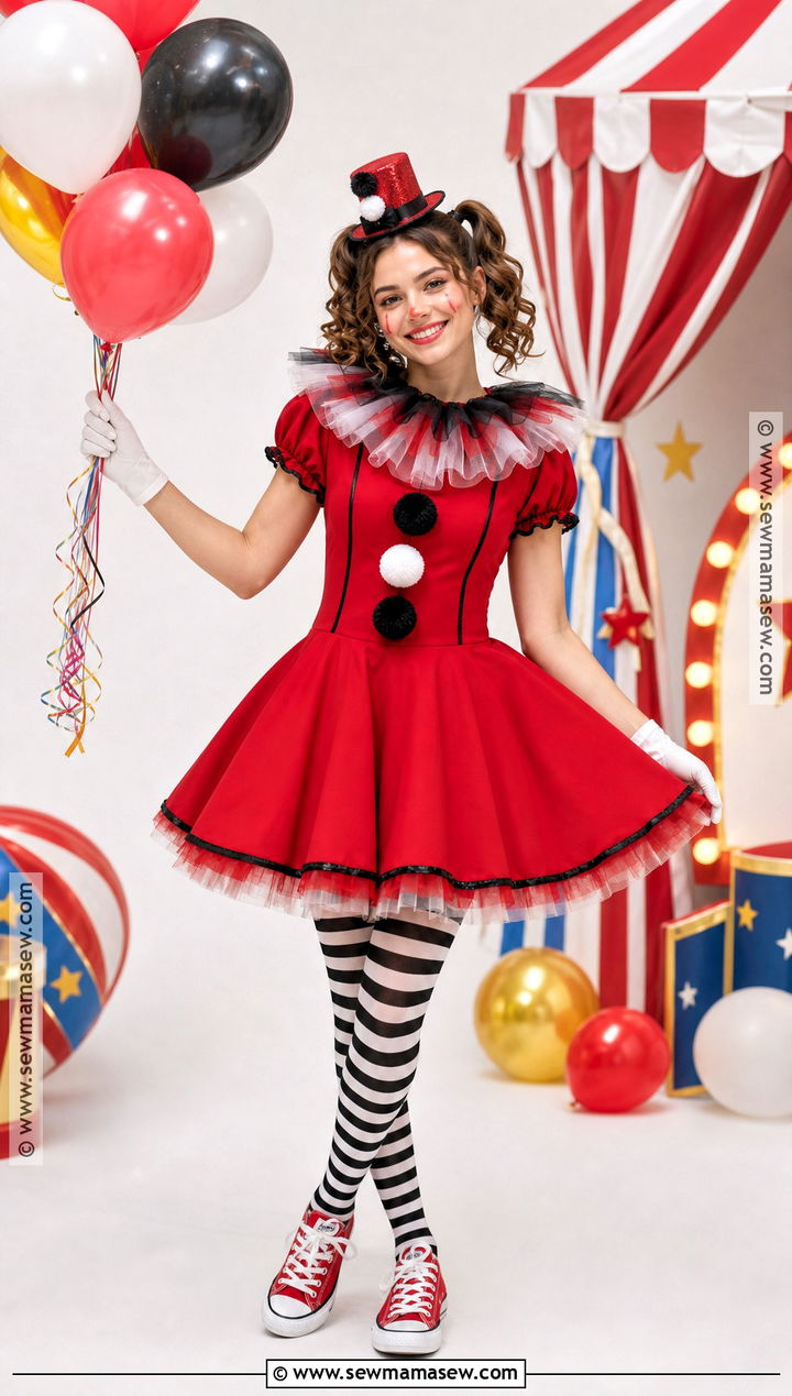 Red Clown Costume - 30 Red Costume Ideas for Women