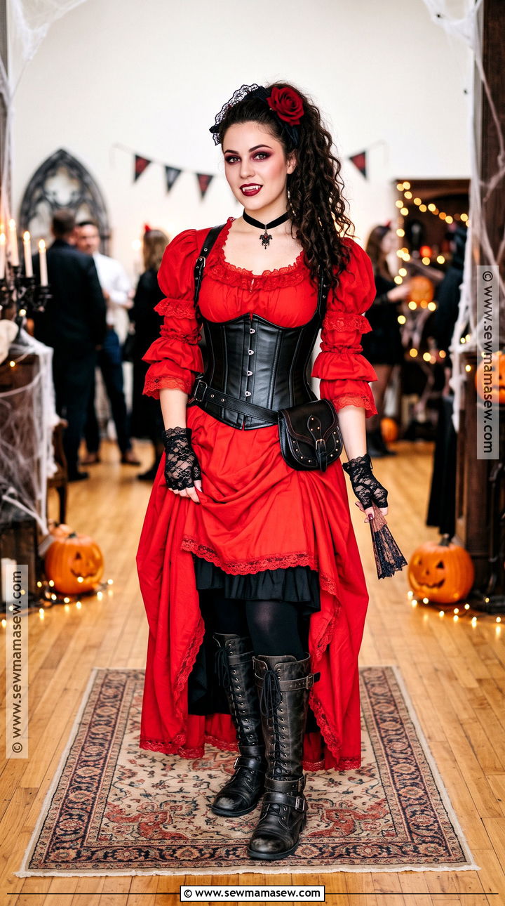 Red Corset Vampire Dress Costume - 35 red vampire dress ideas