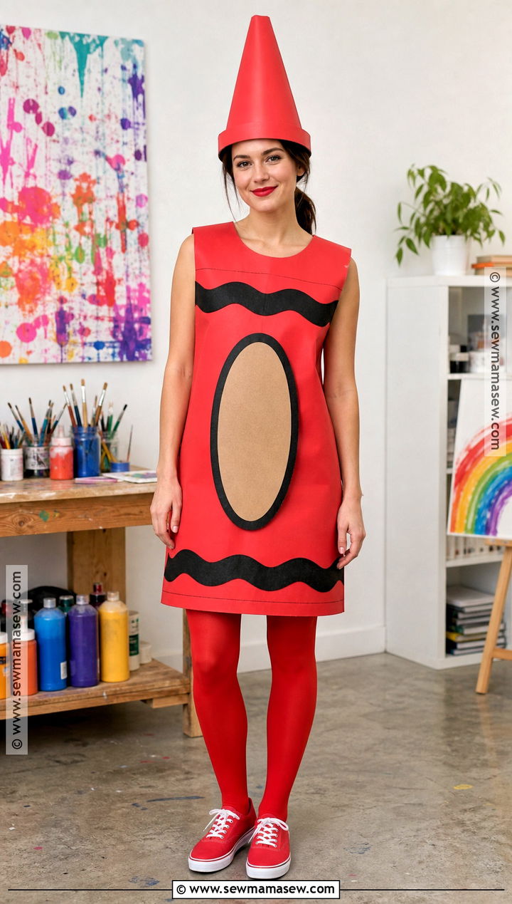 Red Crayon Costume - 35 red dress halloween costume ideas