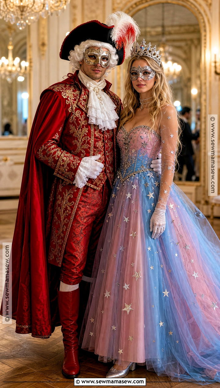 Red Death And Star Princess Couple Costume - 30 Phantom Of The Opera Halloween Costumes