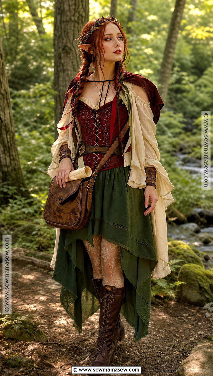 Red Elf Corset Costume - 35 Red Corset Costume Ideas