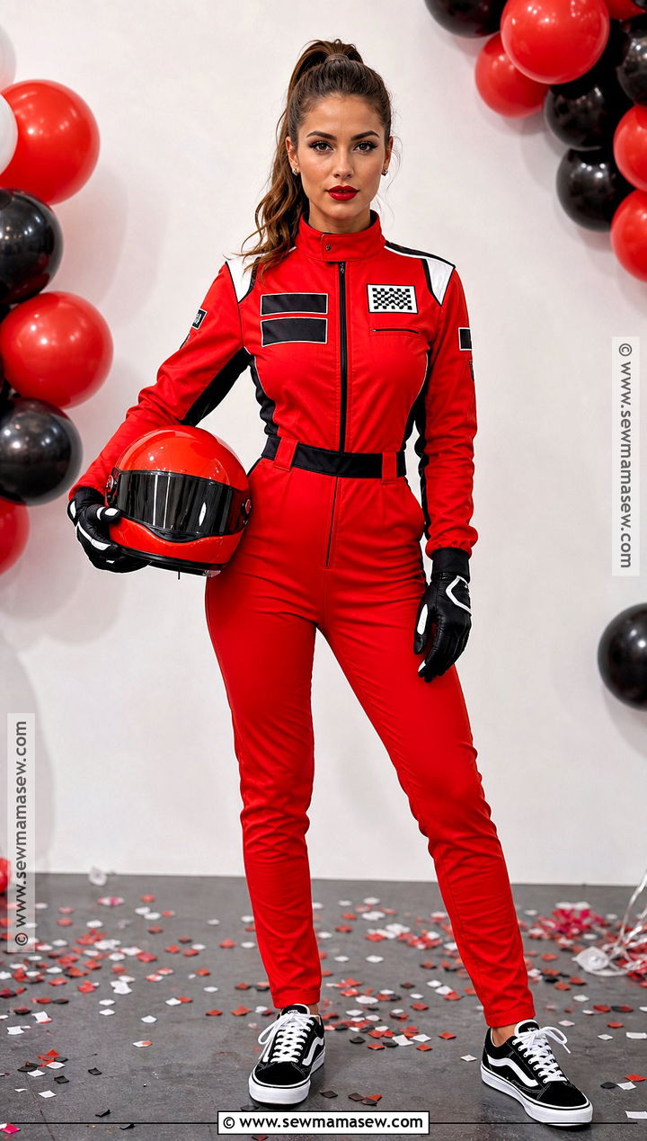 Red F1 Driver Costume - 30 F1 Halloween Costume Ideas for Women
