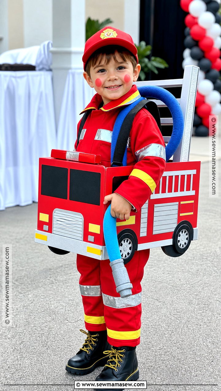 Red Fire Truck Cars Costume - 40 cars costume ideas
