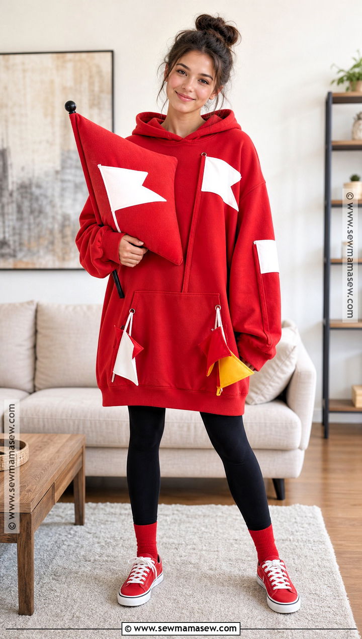 Red Flag Costume With Oversized Hoodie - 30 red flag costume ideas