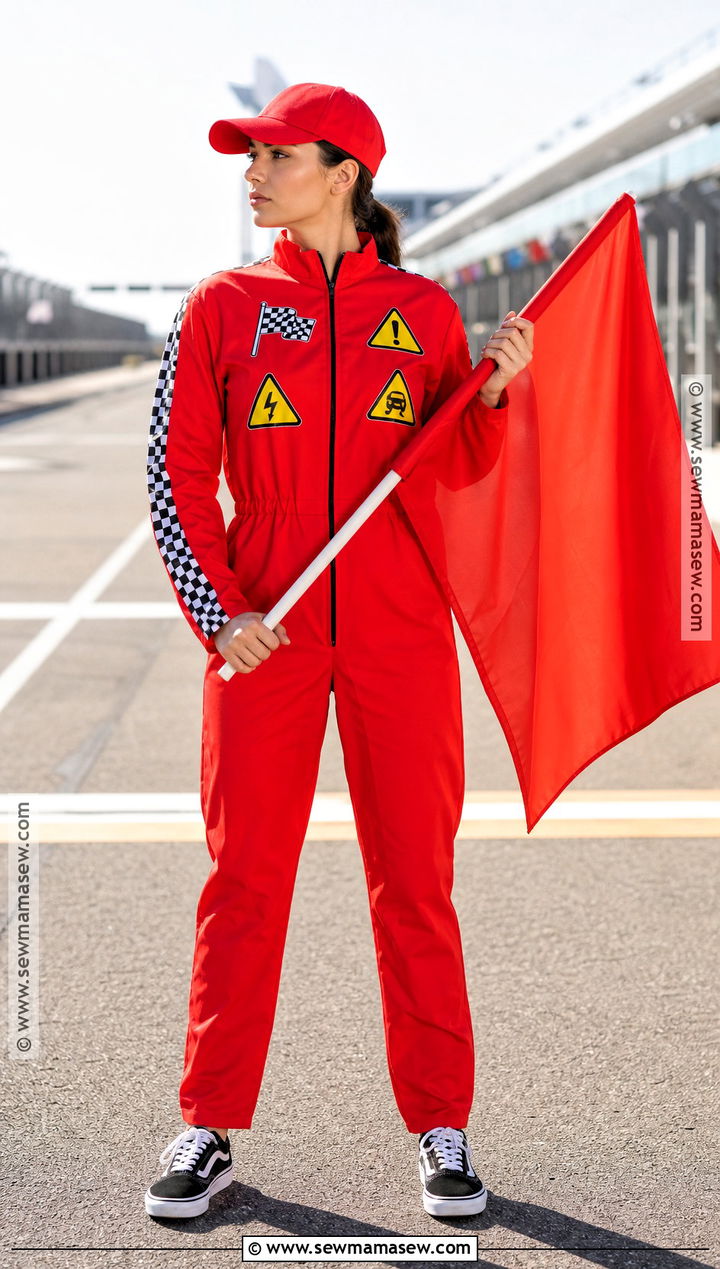 Red Flag Race Car Driver Costume - 30 red flag costume ideas