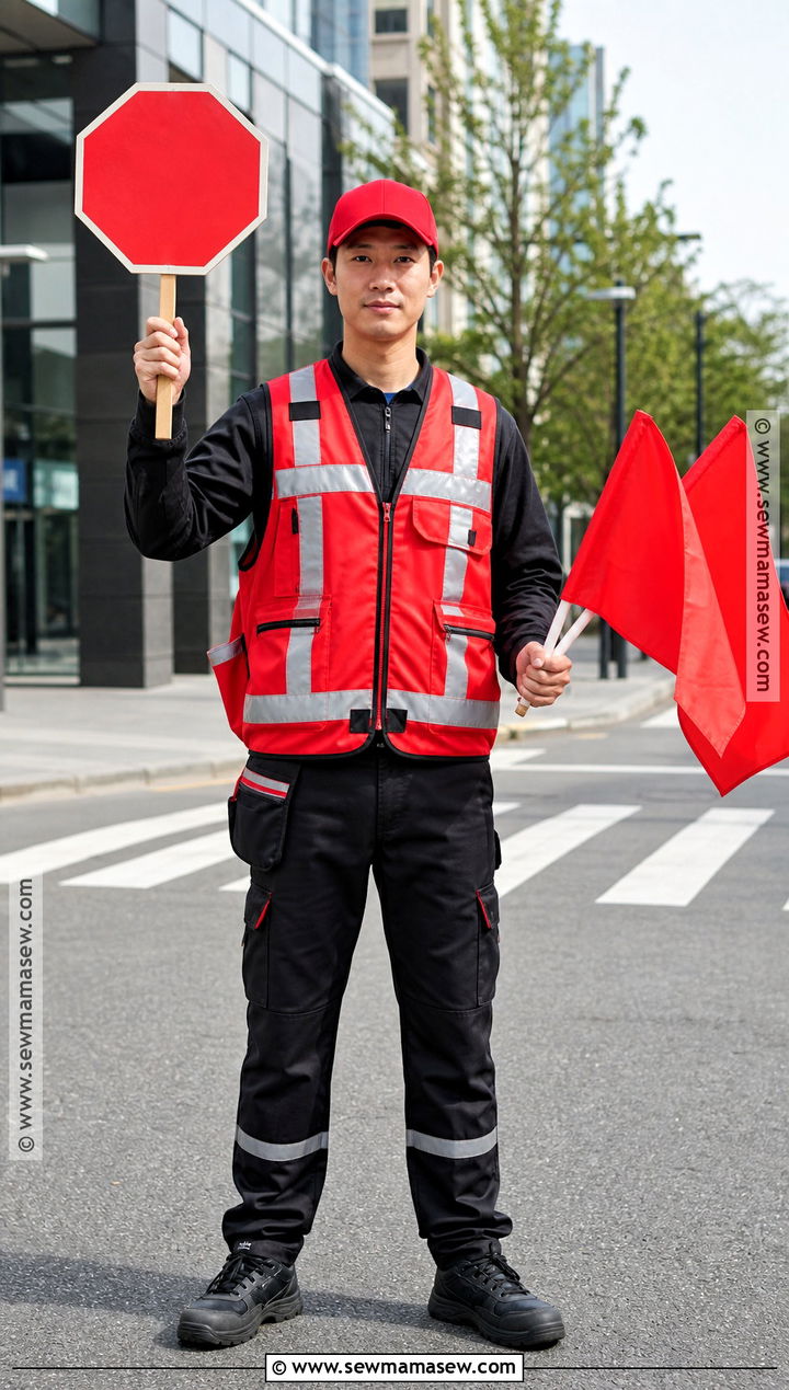 Red Flag Traffic Controller Costume - 30 red flag costume ideas