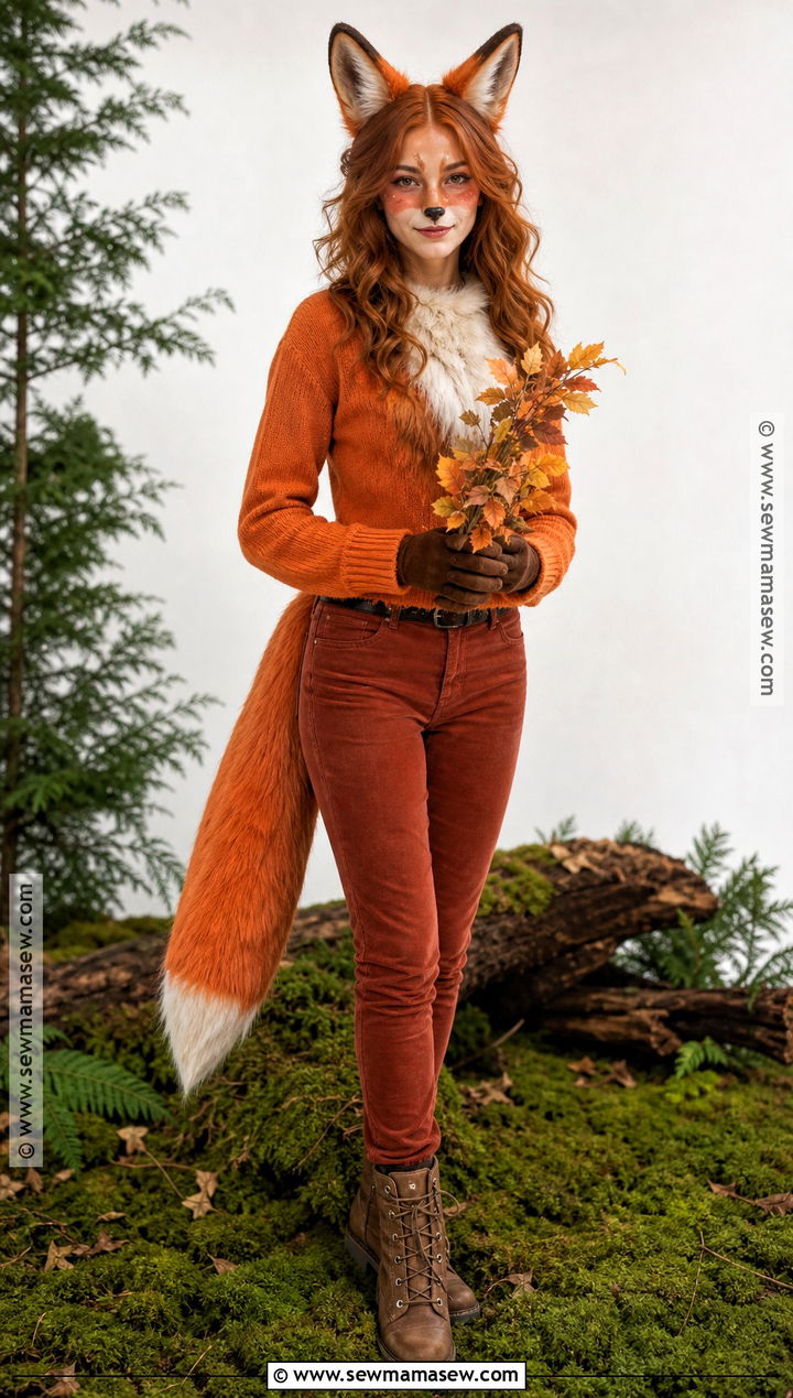 Red Fox Costume With Furry Tail - 35 animal costume ideas