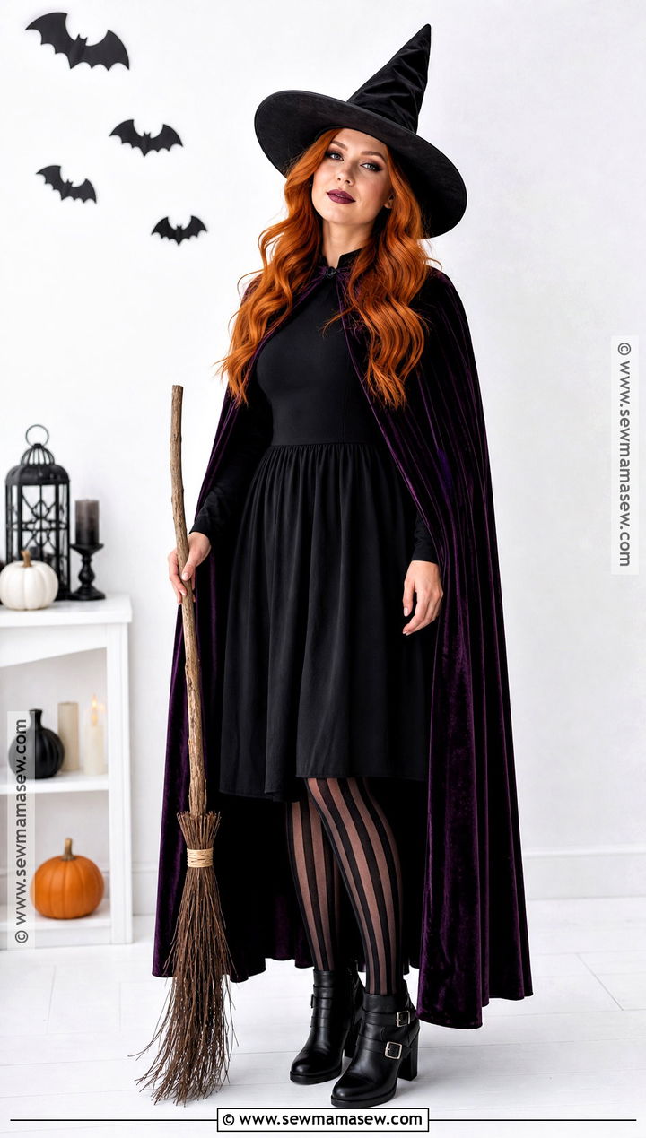 Red Hair Witch Costume With Black Dress - 40 red hair costume ideas