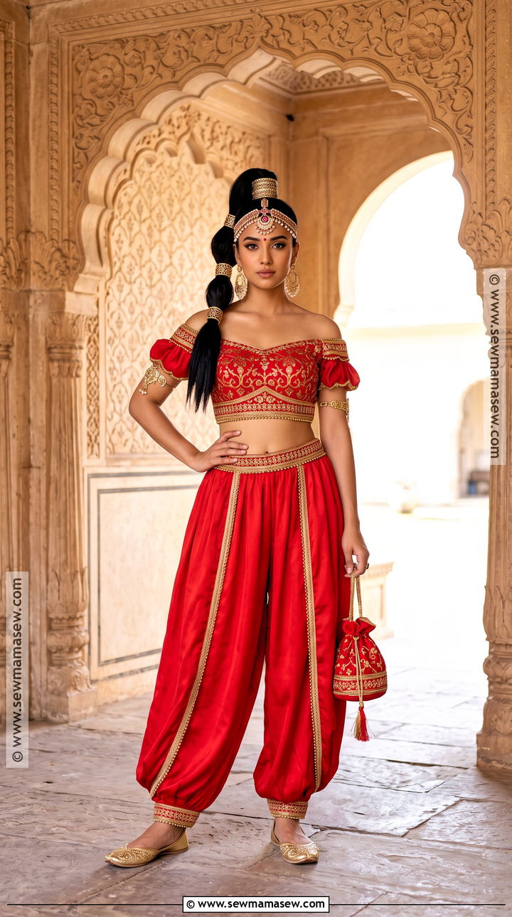 Red Jasmine Costume With Gold Trim - 35 red jasmine costume ideas