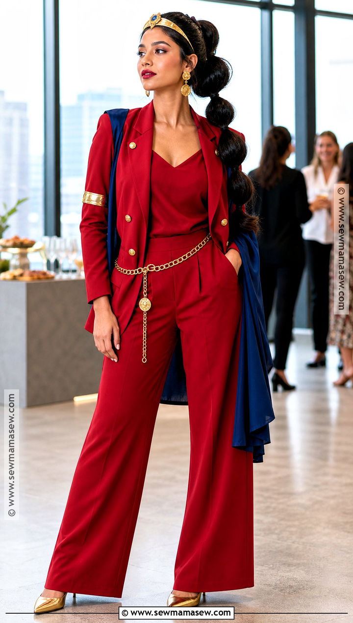 Red Jasmine Pantsuit Costume - 30 red jasmine halloween costume ideas