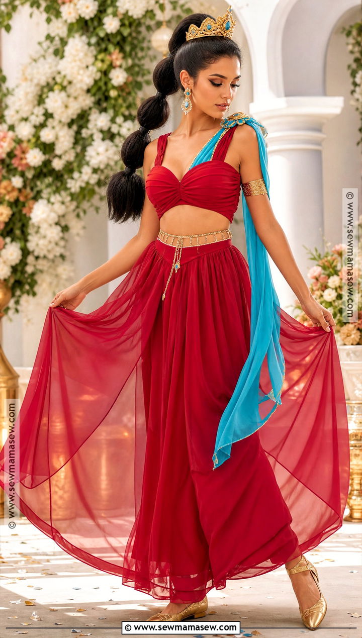 Red Jasmine Skirt Costume - 30 red jasmine halloween costume ideas