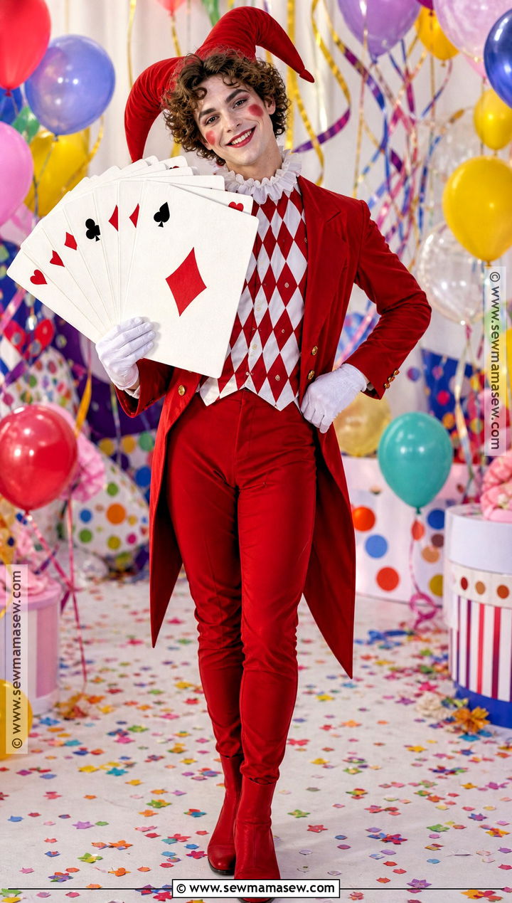 Red Joker Playing Card Costume - 30 playing card costume ideas