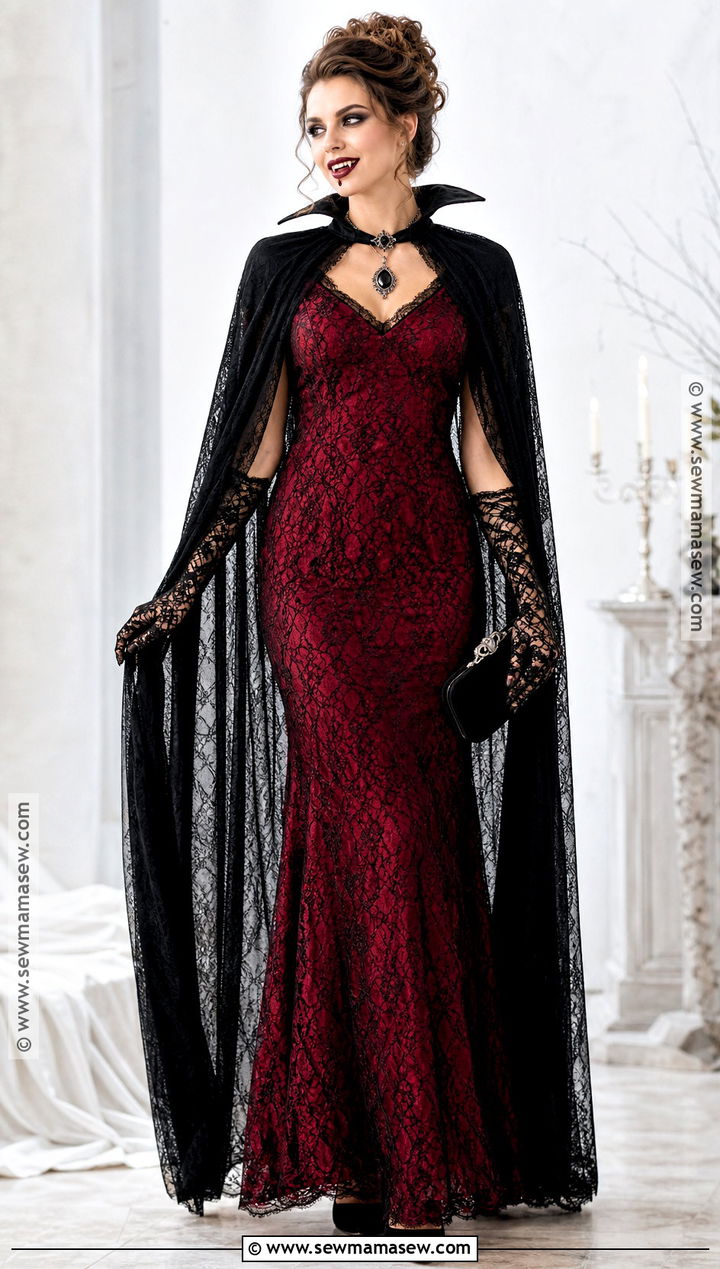 Red Lace Vampire Dress Costume - 35 red vampire dress ideas