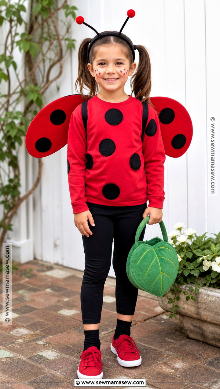 Red Ladybug Costume With Spotted Wings - 45 kids halloween costumes