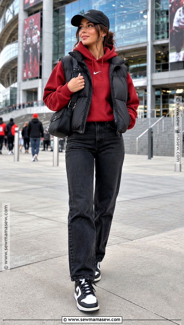 Red Nike Hoodie With Black Jeans - 15 nike hoodie fall fashion ideas