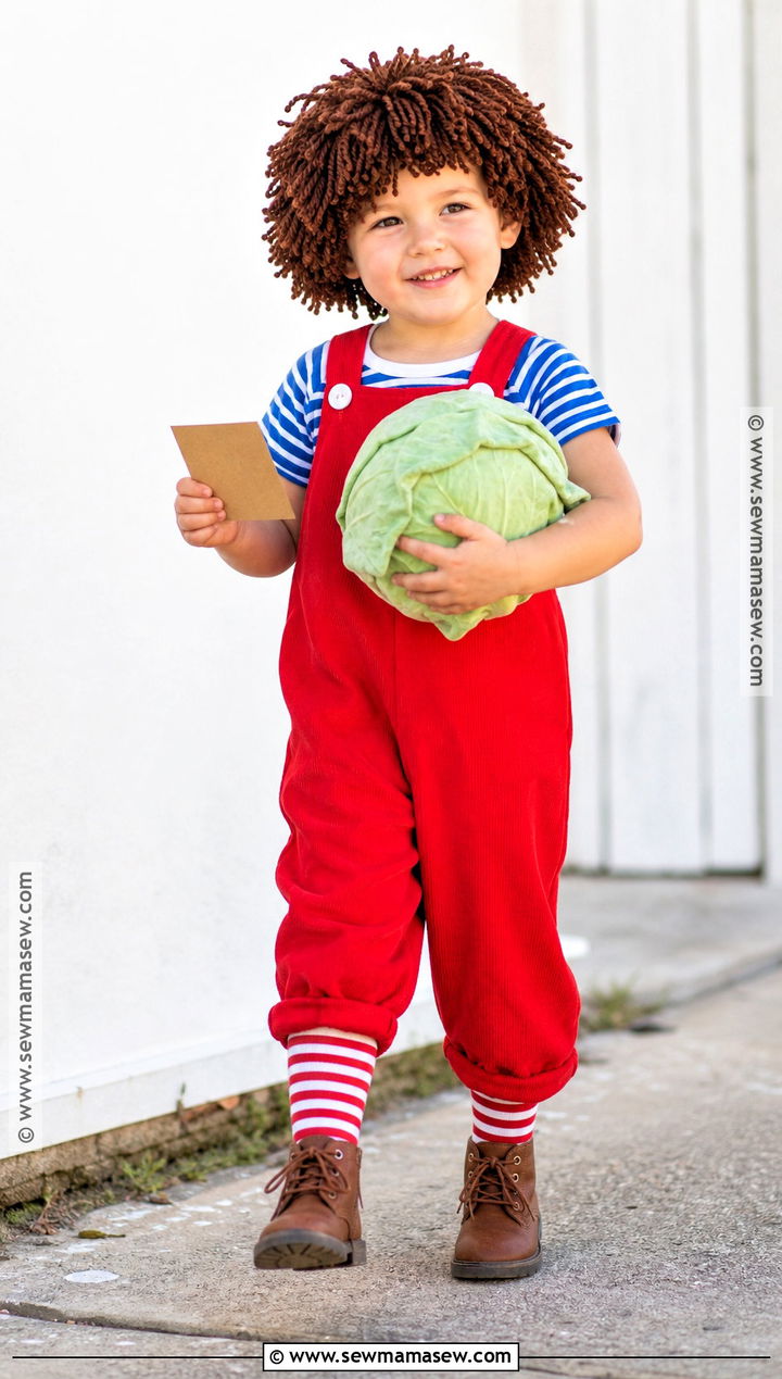 Red Overalls Cabbage Patch Doll Costume - 35 Cabbage Patch Doll Costume Ideas