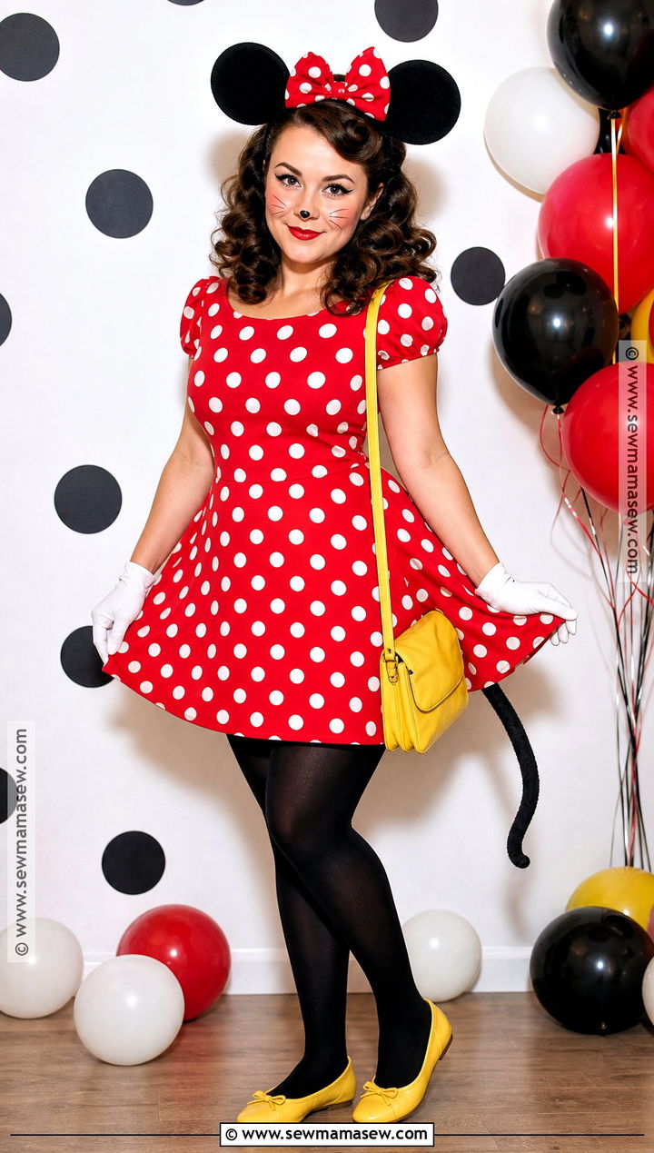 Red Polka Dot Mouse Costume - 30 mouse costume ideas for women