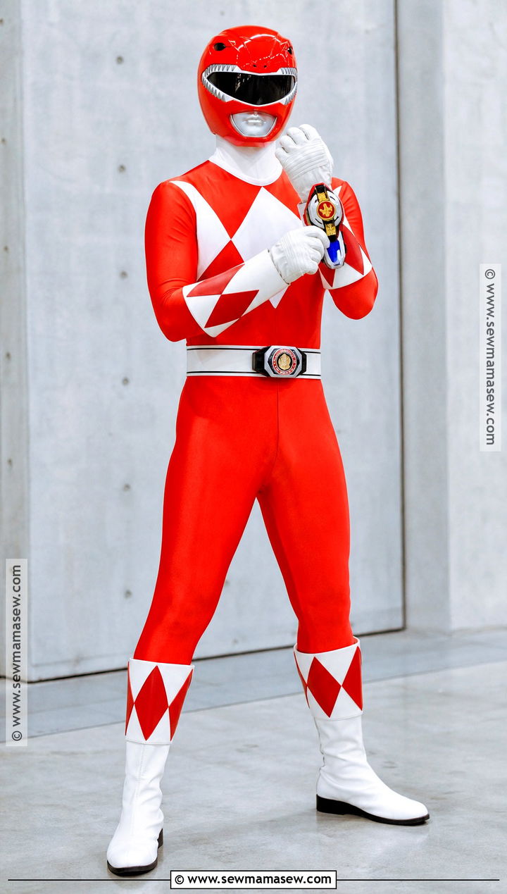 Red Power Ranger Costume With White Boots - 30 childhood heroes costume ideas