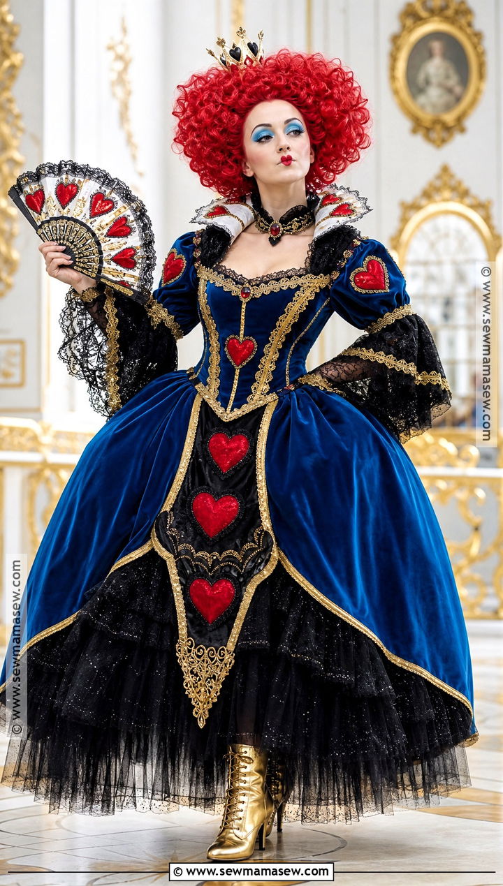Red Queen Costume With Blue Dress - 30 Disney Villain Costumes for Women
