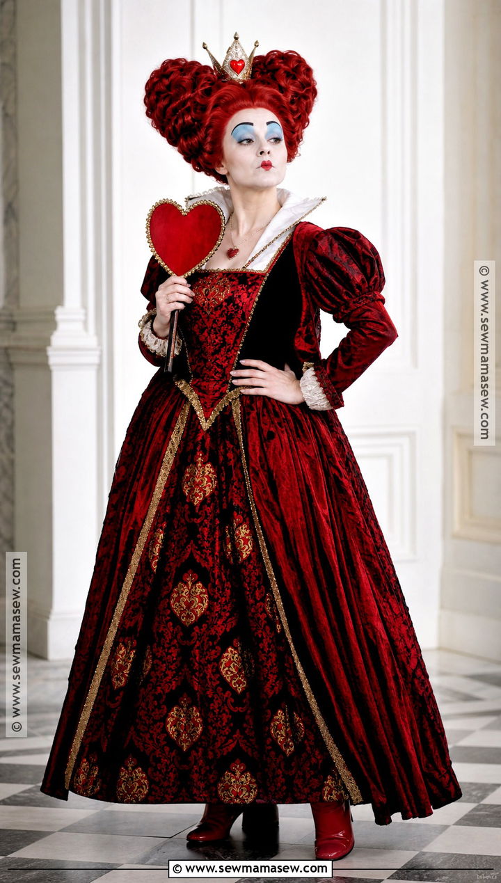Red Queen Costume With High Collar - 35 alice in wonderland costume ideas