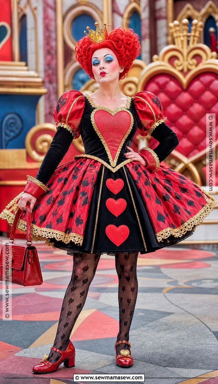 Red Queen Heart Dress Costume - 30 Iconic Female Movie Characters Costumes