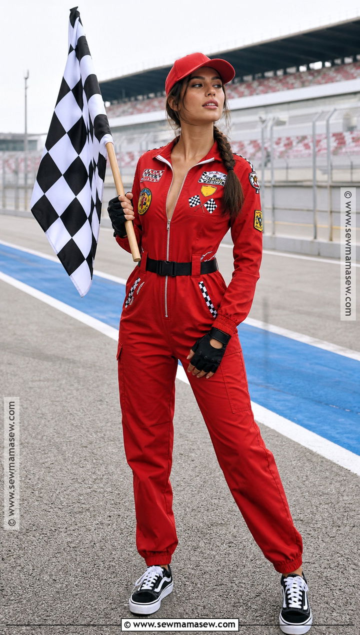 Red Race Car Driver Costume - 30 Red Costume Ideas for Women