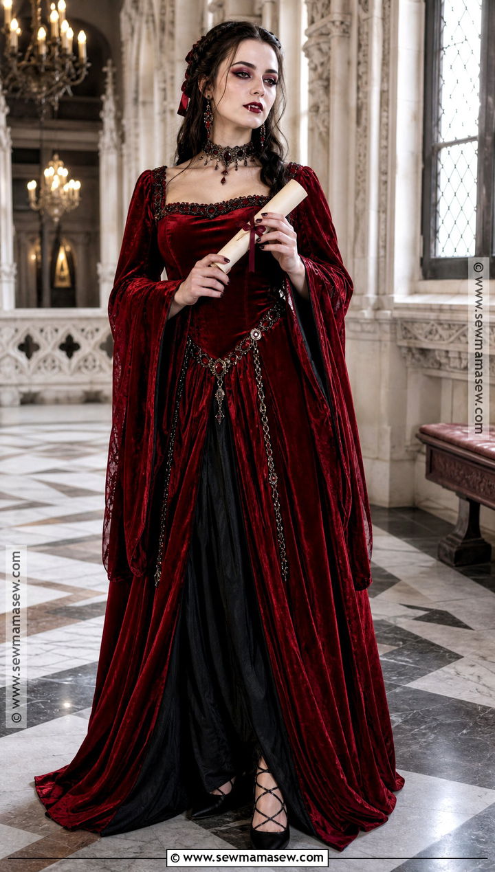 Red Renaissance Vampire Dress Costume - 35 red vampire dress ideas
