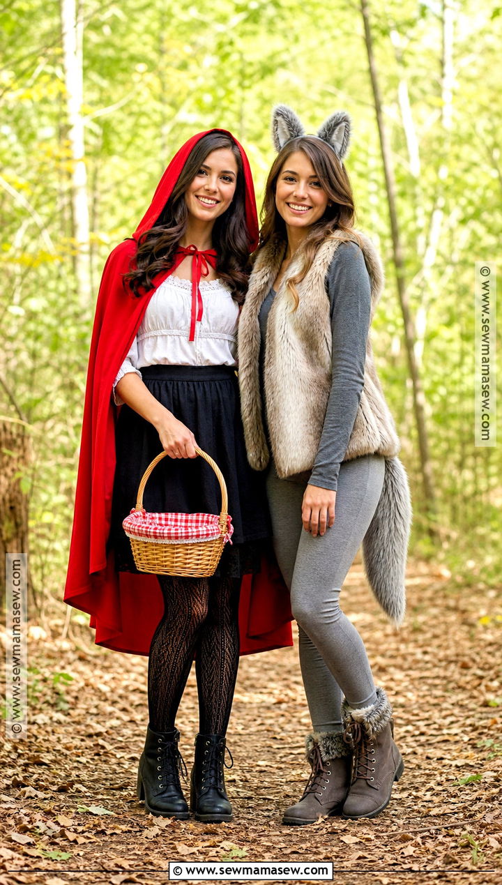 Red Riding Hood And Big Bad Wolf Duo Costume - 35 girl duo costumes