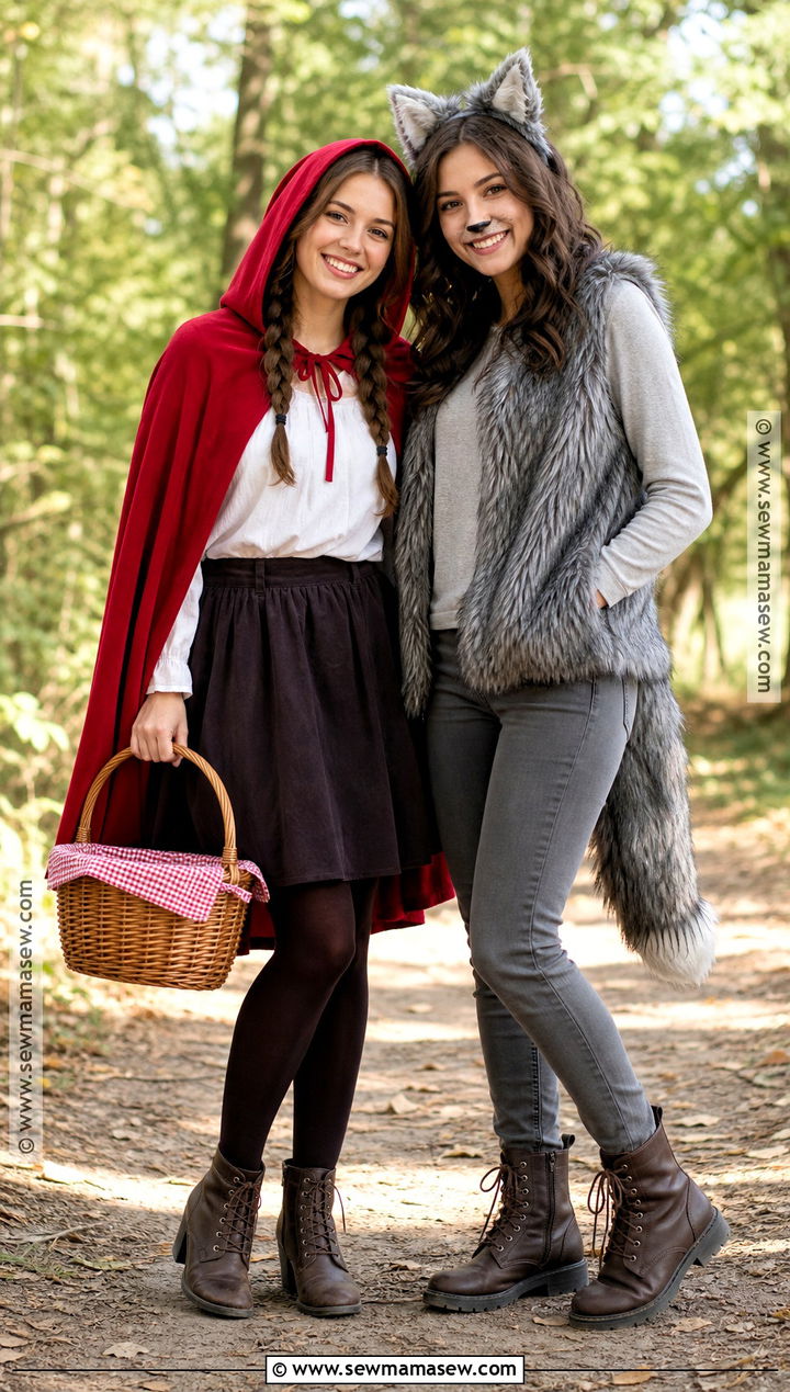 Red Riding Hood And Wolf Friend Costume - 30 friend costume ideas two
