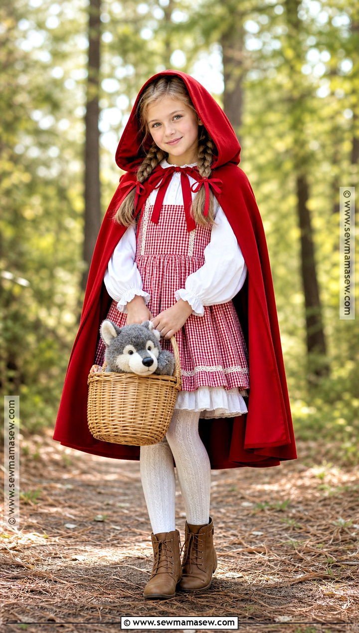 Red Riding Hood Costume With Basket - 40 girls halloween costumes