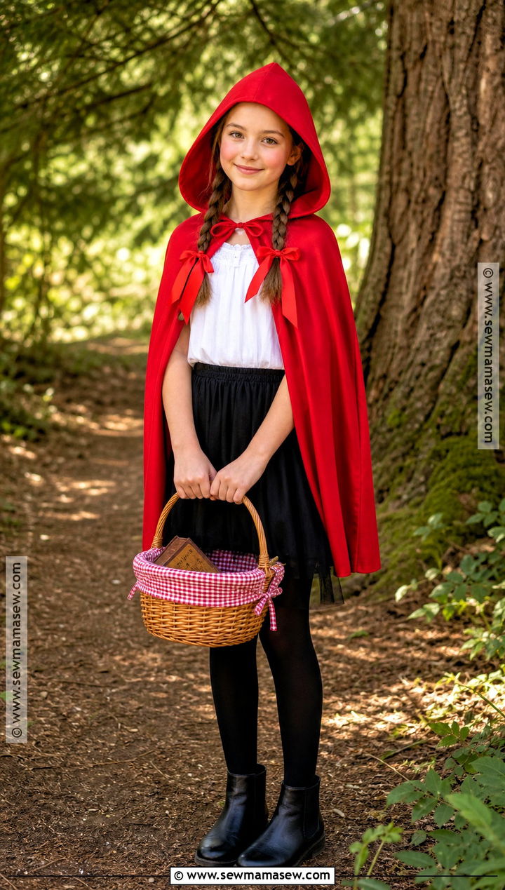 Red Riding Hood Costume With Cape - 30 halloween costumes for girls 10 12