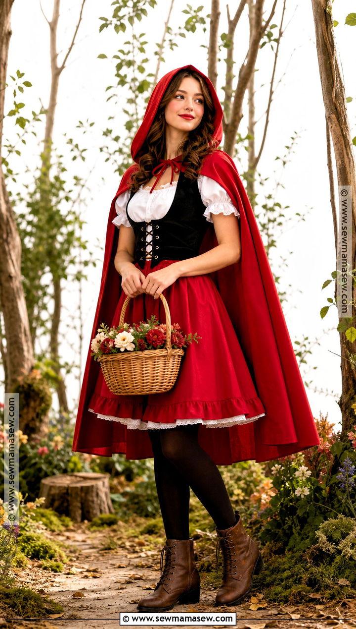 Red Riding Hood Costume With Hooded Cape - 35 Halloween Costume Ideas for Women