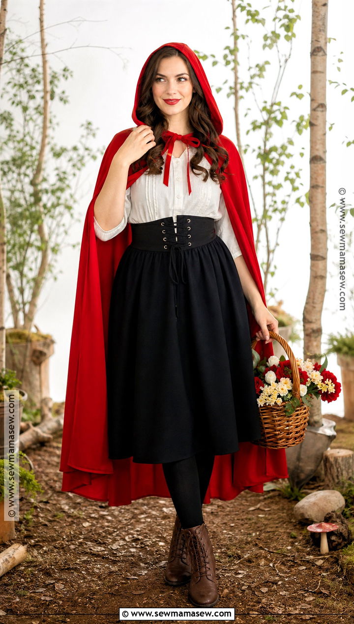 Red Riding Hood Costume With Hooded Cape - 50 costume ideas for women