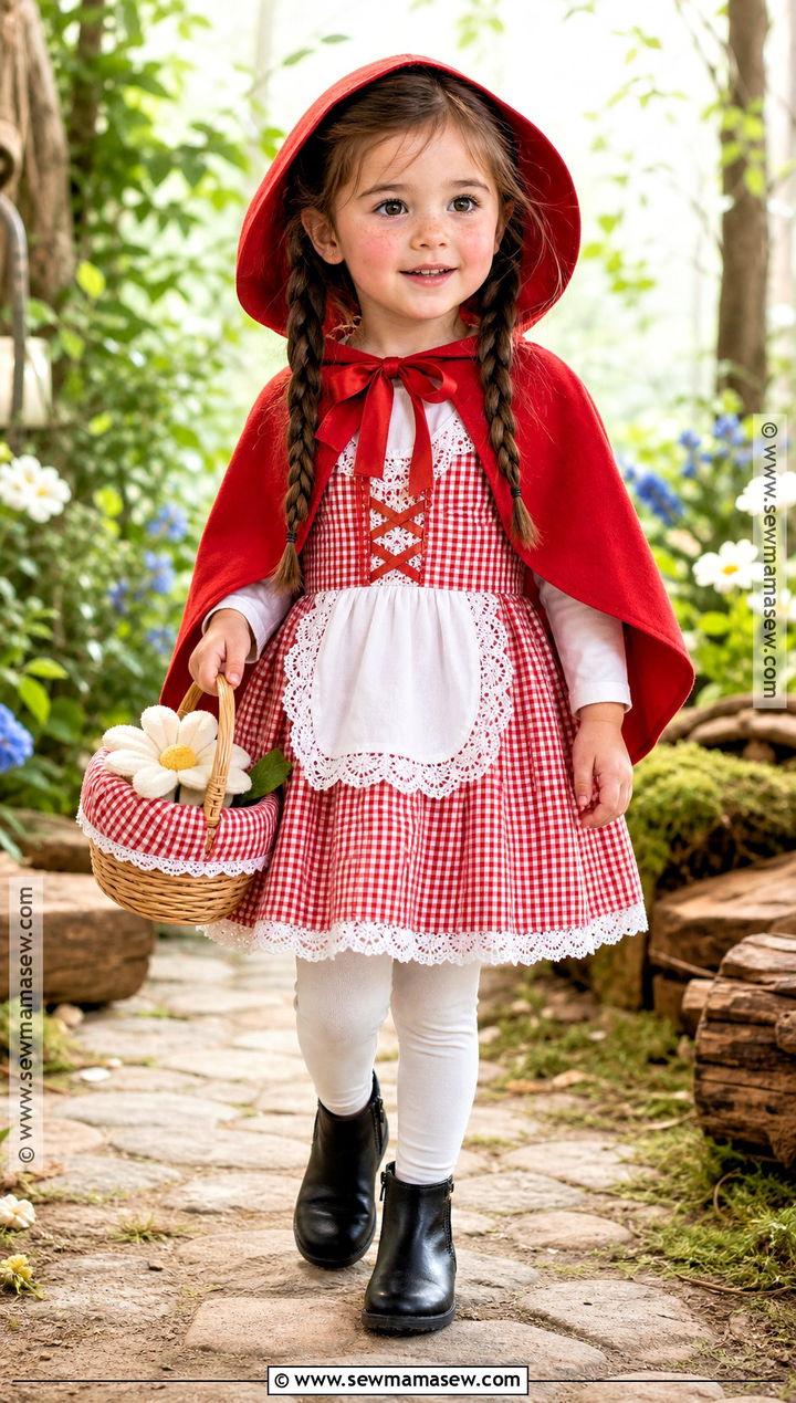 Red Riding Hood Costume With Short Cape - 30 toddler girl costume ideas