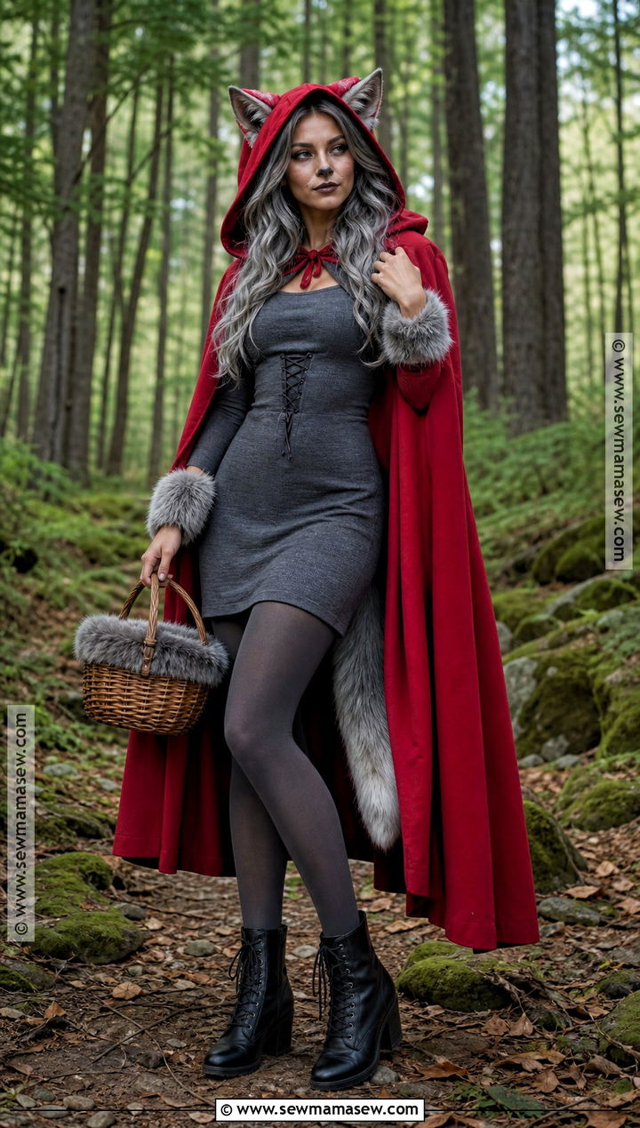 Red Riding Wolf Costume - 30 Wolf Halloween Costume Ideas for Women