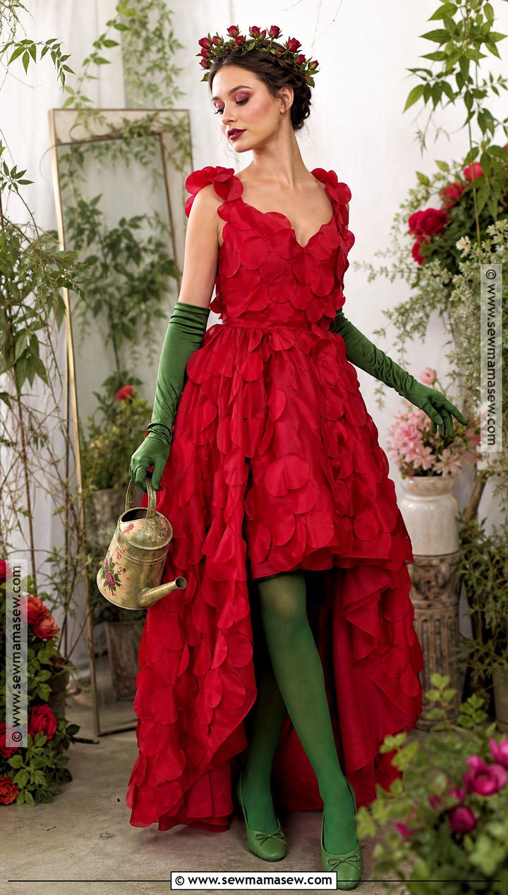 Red Rose Costume - 30 red dress costume ideas