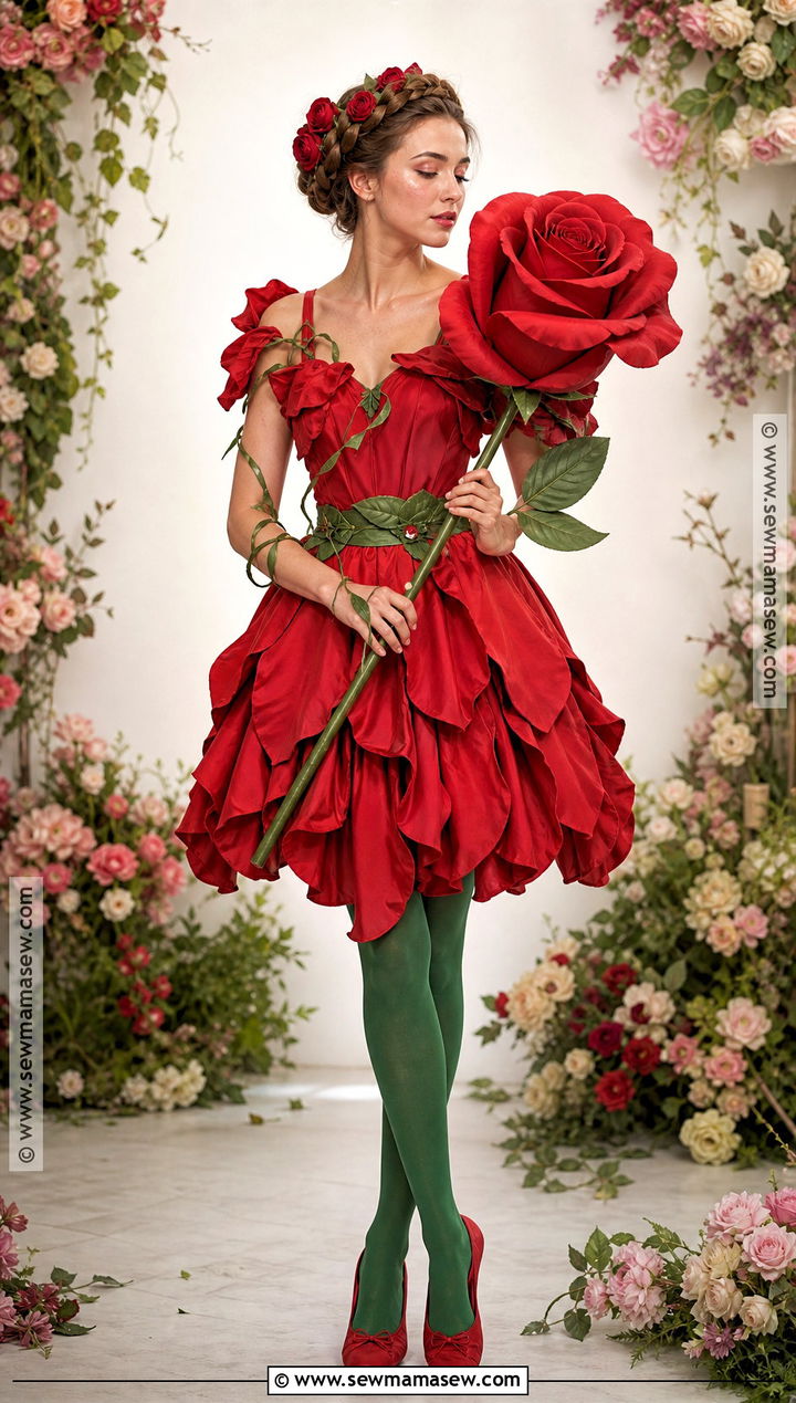 Red Rose Costume - 30 Red Costume Ideas for Women