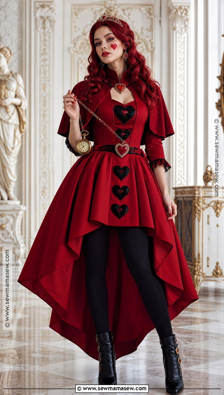 Red Royal Descendants Costume With Heart Cape - 35 descendants costumes